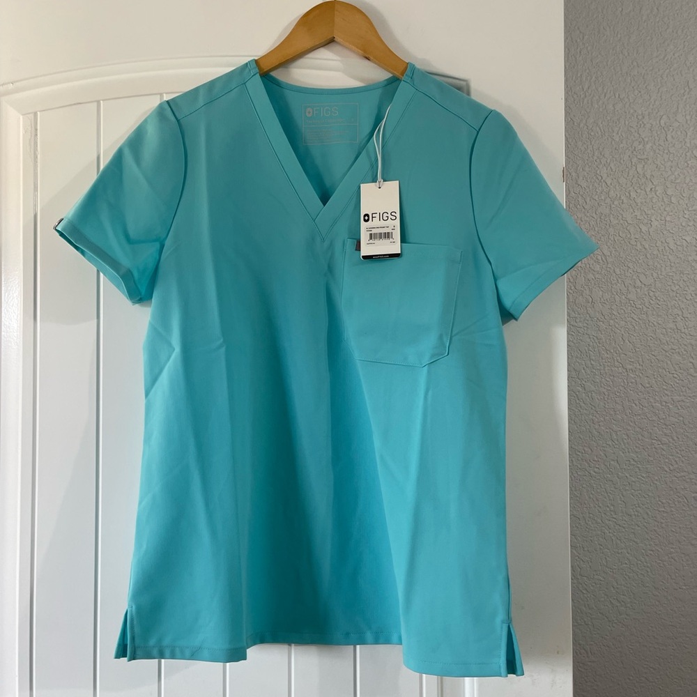 Figs neb blue Catarina scrub top